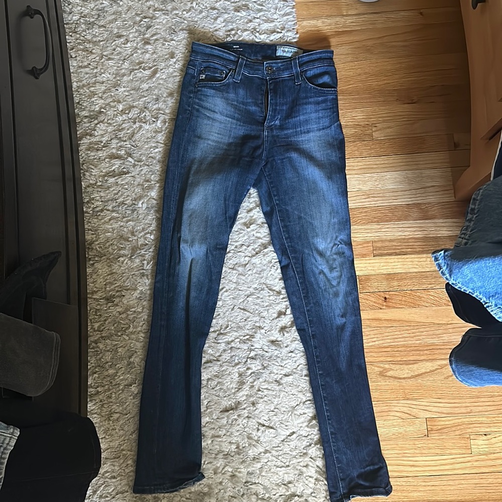 AG High Rise Straight Jeans